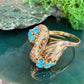 14 karaat gouden ring met turkoois