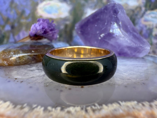 9 karaat ring met jade