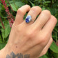 Zilveren delfts blauwe ring