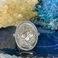 Zilveren ring met bloem