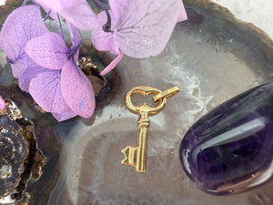 18 karaat gouden sleutel hanger