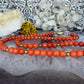14 karaat gouden bloedkoraal choker