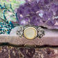 Zilveren parelmoer ring