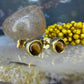 18 karaat gouden oorknoppen met tijgeroog