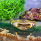 14 karaat gouden ring met diamantjes