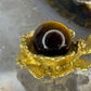 18 karaat gouden tijgeroog hanger