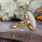 14 karaat gouden opaal ring