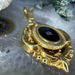 14 karaat gouden victoriaanse rouwhanger