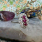 14 karaat witgouden ring met spinel en diamant