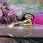 14 karaat gouden robijn en diamant ring