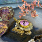 14 karaat gouden hanger met roze saffier