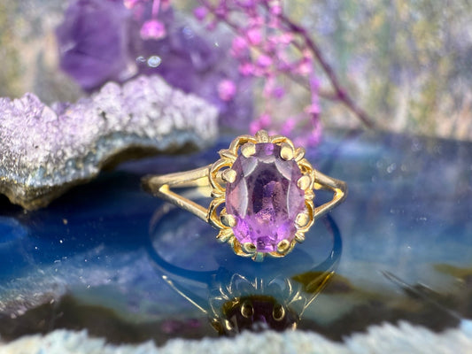 9 karaat amethist ring