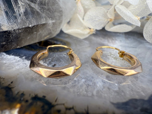 14 karaat rosegouden creolen