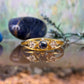 18 karaat gouden saffier en diamant ring