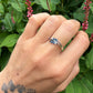 Zilveren topaas ring