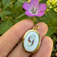 18 karaat gouden porselein hanger