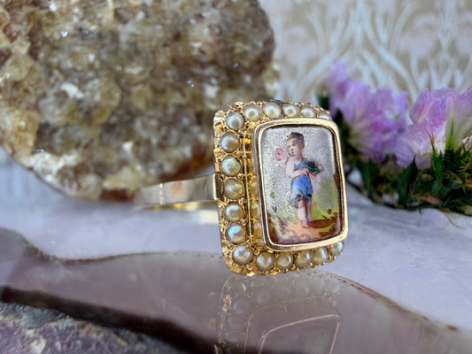 14 karaat gouden victoriaanse ring