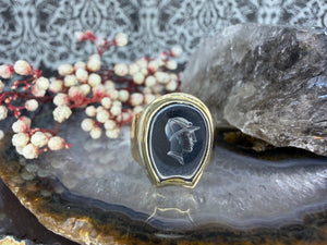 14 karaat gouden intaglio ring