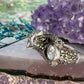 Zilveren panter ring met robijn