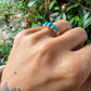 9 karaat turkoois ring