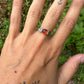 Zilveren ring met amber