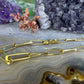 14 karaat gouden paperclip armband