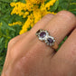9 karaat robijn en diamant ring
