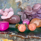 8 karaat rhodochrosiet oorknoppen