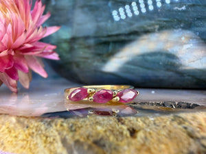 14 karaat gouden robijn ring