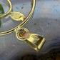 18 karaat gouden hanger met jade en bloedkoraal