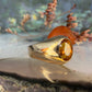 18 karaat gouden ring met gele saffier