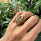 14 karaat gouden gele saffier ring