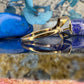 18 karaat gouden ring met saffier