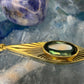 14 karaat gouden hanger met groene spinel
