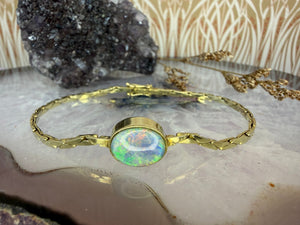 14 karaat gouden opaal armband