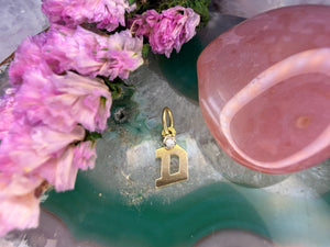 18 karaat ‘D’ hanger met diamant