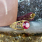 14 karaat gouden robijn ring