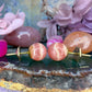 8 karaat rhodochrosiet oorknoppen