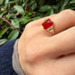 14 karaat gouden carneool ring