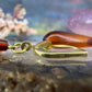 14 karaat gouden amber oorbellen