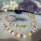 14 karaat gouden edelsteen ketting