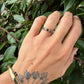 14 karaat gouden ring met saffier en diamant