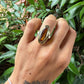 14 karaat gouden gele saffier ring