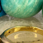 14 karaat gouden ring met groene spinel