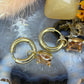 14 karaat gouden hoops met bedels