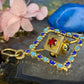 14 karaat gouden spinning cube hanger
