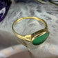 14 karaat gouden chrysopraas ring