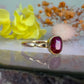 14 karaat gouden robijn ring
