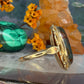 14 karaat gouden mosagaat ring