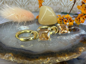 14 karaat gouden hoops met bedels